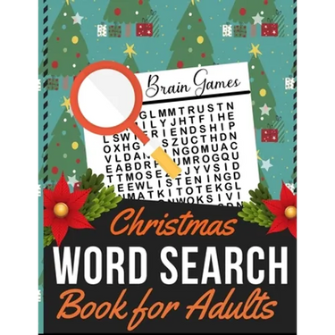 Christmas Word Search Book for Adults: Holiday themed word search puzzle book Puzzle Gift for Word Puzzle Lover Brain Exercise Game