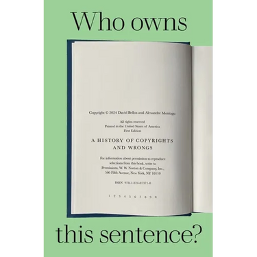 Who Owns This Sentence?: A History of Copyrights and Wrongs