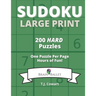 Sudoku Large Print: 200 Hard Puzzles One Puzzle Per Page