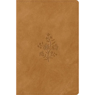 ESV Compact Bible (Trutone, Nubuck Caramel, Wildflower Design)