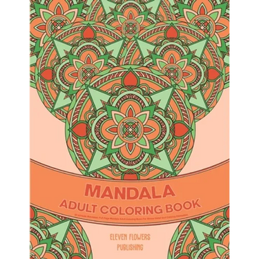 25 Intricate Mandalas: Full Page Mandala Adult Coloring Book For Stress Relief And Calming Relaxation