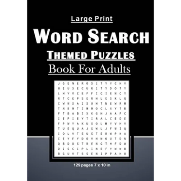 Large Print Word Search Themed Puzzles Book For Adults: Brain Games With 101 Word Search Themed Puzzles Book For Adults/Seniors: 129 pages and 7 x 10