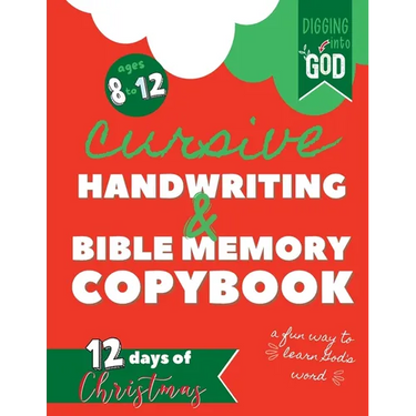 Christmas Cursive Handwriting & Bible Verse Copybook For Kids Ages 8 to 12: Trace Scripture Verses and Help Children Understand the Christmas Story th