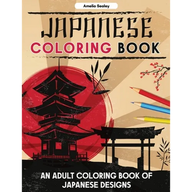 Japanese Designs Coloring Book for Adults: Japanese Coloring Book for Relaxation and Stress Relief