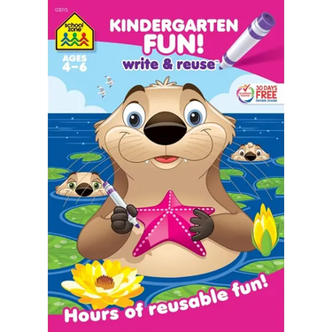 School Zone Kindergarten Fun! Write & Reuse Workbook