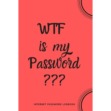 WTF Is My Password: Internet Password Logbook- Red