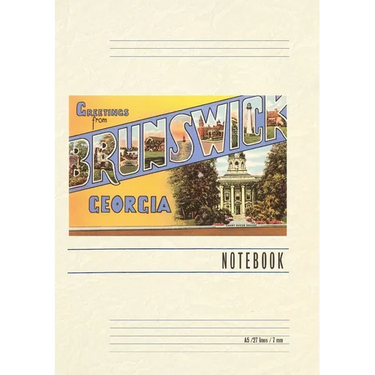 Vintage Lined Notebook Greetings from Brunswick