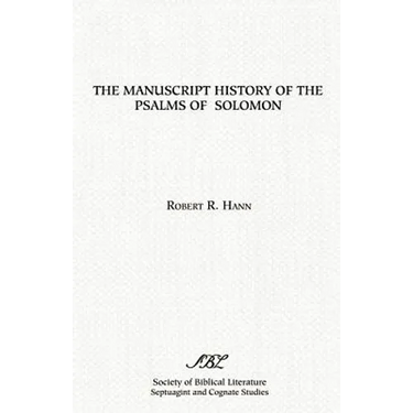 The Manuscript History of the Psalms of Solomon