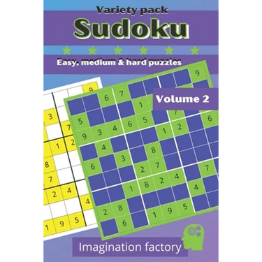 Sudoku variety pack. Easy, medium & hard: 100 puzzles. 6x9 travel size. Easy to carry