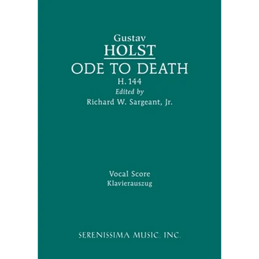 Ode to Death, H.144: Vocal score