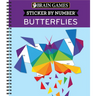 Brain Games - Sticker by Number: Butterflies (14 Images to Sticker)