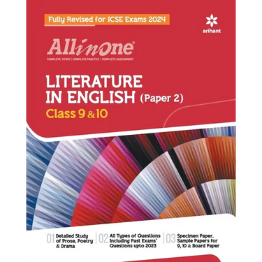 All In One Class 9th and 10th Literature in English (Paper 2) for ICSE Exam 2024