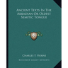 Ancient Texts In The Akkadian Or Oldest Semitic Tongue