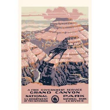 Vintage Journal Grand Canyon National Park Travel Poster