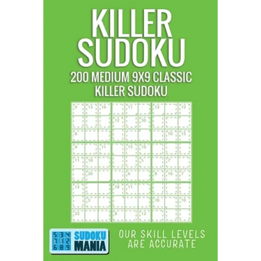 Killer Sudoku: 200 Medium 9x9 Classic Killer Sudoku
