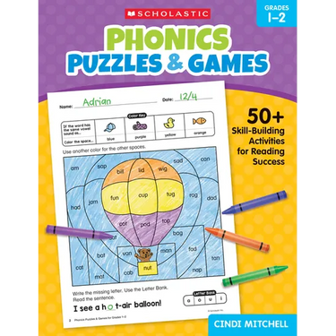 Phonics Puzzles & Games for Grades 1-2