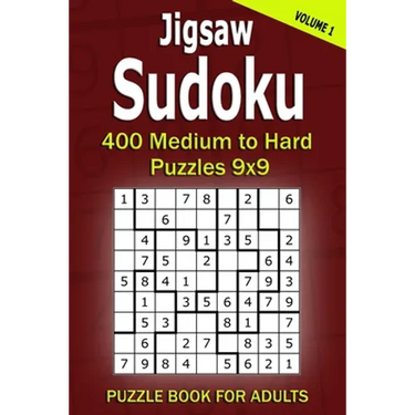 Jigsaw Sudoku Puzzle Book for Adults: 400 Medium to Hard Puzzles 9x9 (Volume 1)