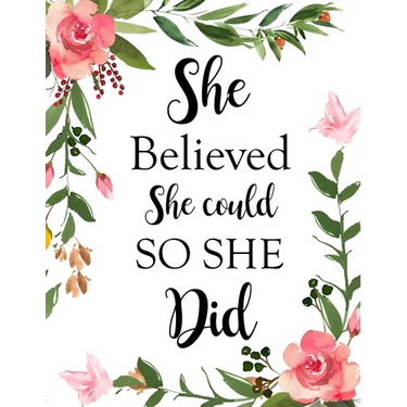 She Believed She Could So She Did: Adult Budget Planner (Printed), Budget Planner Book, Daily Planner Book, Floral Cover, Expense Tracker