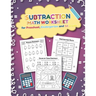 Subtration Math Worksheet for Preschool, Kindergarten and 1st grade: 25 Fun Designs For Boys And Girls - Educational Worksheets