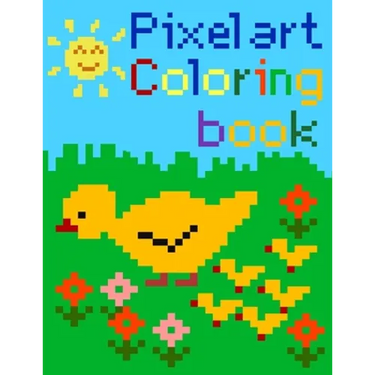 Pixel art coloring book