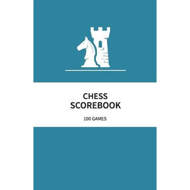 Chess Scorebook 100 Games: 80 Moves Chess Notation Book Teal