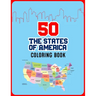 50 The States of America Coloring Book: 50 State Maps with Capitals and Symbols like Motto Bird Mammal Flower Insect Butterfly or Fruit Perfect Easy T