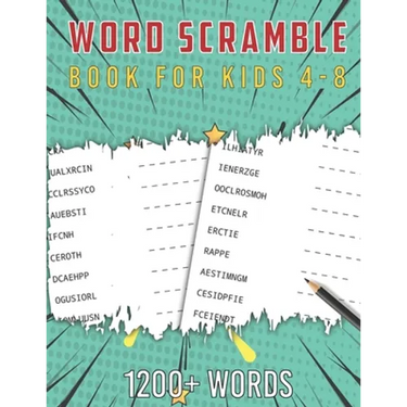 Scramble Word Book for Kids 4-8: Fun Activity Games for Kids Ages 4-8, Boost Your Kid's IQ, Vocabulary and Spelling skills - 1200+ Words Large Print S