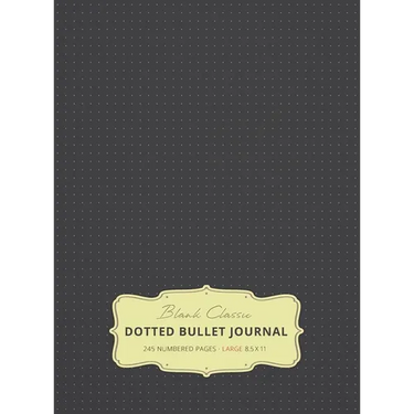 Large 8.5 x 11 Dotted Bullet Journal (Gray #2) Hardcover - 245 Numbered Pages