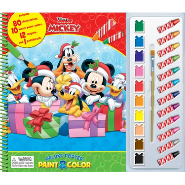 Disney Mickey Xmas Deluxe Poster Paint & Color