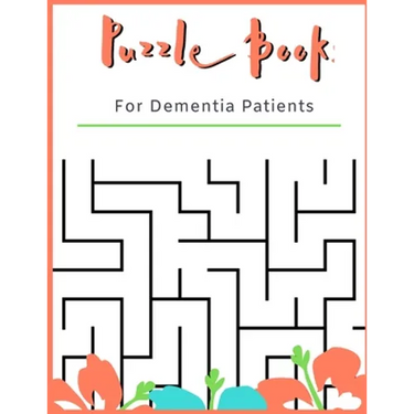 Puzzle Book for Dementia Patients: For Adults With Dementia - 50 Puzzles - Paperback - Made In USA - Size 8.5x11