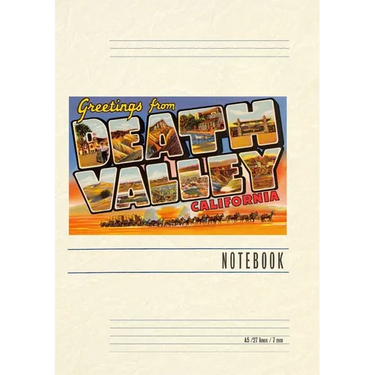 Vintage Lined Notebook Greetings from Death Valley, California