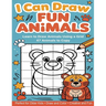 I Can Draw Fun Animals: Learn to draw animals book for kids, Perfect for Older Kids, Color and Draw, Creative and Fun