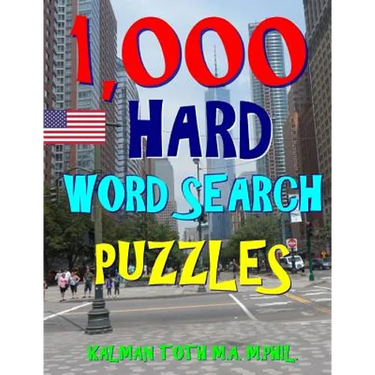 1,000 Hard Word Search Puzzles: Fun Way to Improve IQ & Memory