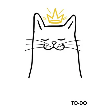 To Do: To-Do Lists with Checkboxes - Cute Cat