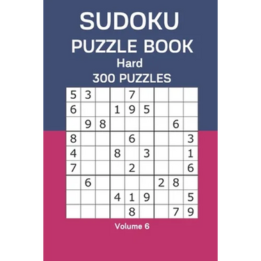Sudoku Puzzle Book Hard: 300 Puzzles Volume 6