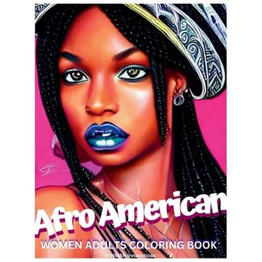 Afro American Women Adults Coloring Book