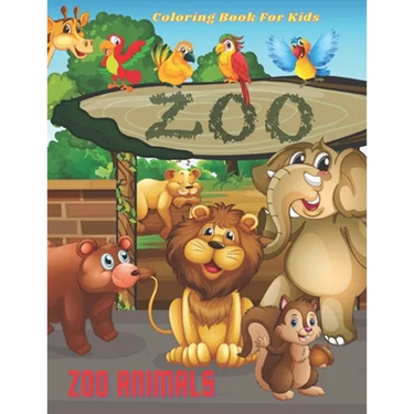 ZOO ANIMALS - Coloring Book For Kids