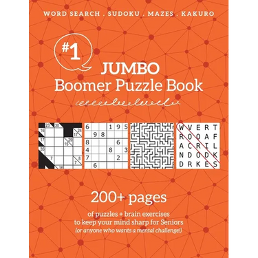 Jumbo Boomer Puzzle Book #1: 200+ pages of puzzles & brain exercises to keep your mind sharp for Seniors