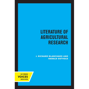 Literature of Agricultural Research