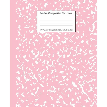Marble Composition Notebook College Ruled: Pink Marble Notebooks, School Supplies, Notebooks for School