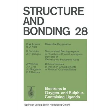 Electrons in Oxygen- And Sulphur Containing Ligands