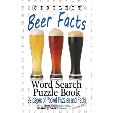 Circle It, Beer Facts, Word Search, Puzzle Book