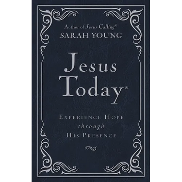Jesus Today Deluxe Edition, Leathersoft, Navy, with Full Scriptures: Experience Hope Through His Presence (a 150-Day Devotional)