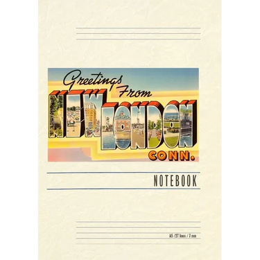 Vintage Lined Notebook Greetings from New London