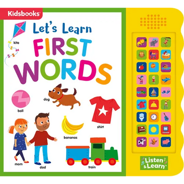 27-Button Sound Book Let's Learn First Words