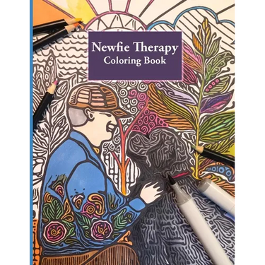 Newfie Therapy: Stress Relieving Adult Coloring Book