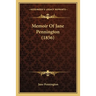 Memoir Of Jane Pennington (1856)