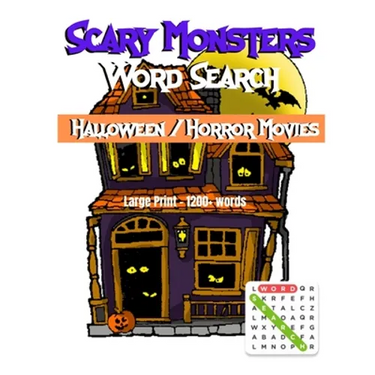 Scary Monsters Halloween/Horror Movie Word Search: The scariest large print word search puzzle book for adult and teens
