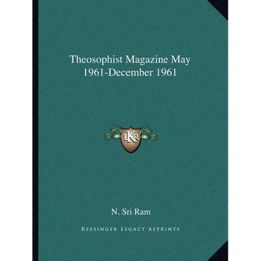 Theosophist Magazine May 1961-December 1961