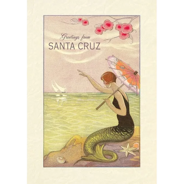 Vintage Lined Notebook Greetings from Santa Cruz